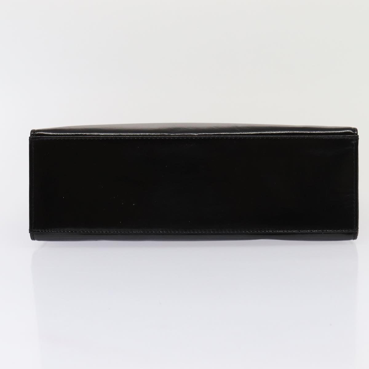 FENDI Hand Bag Enamel Black 79573