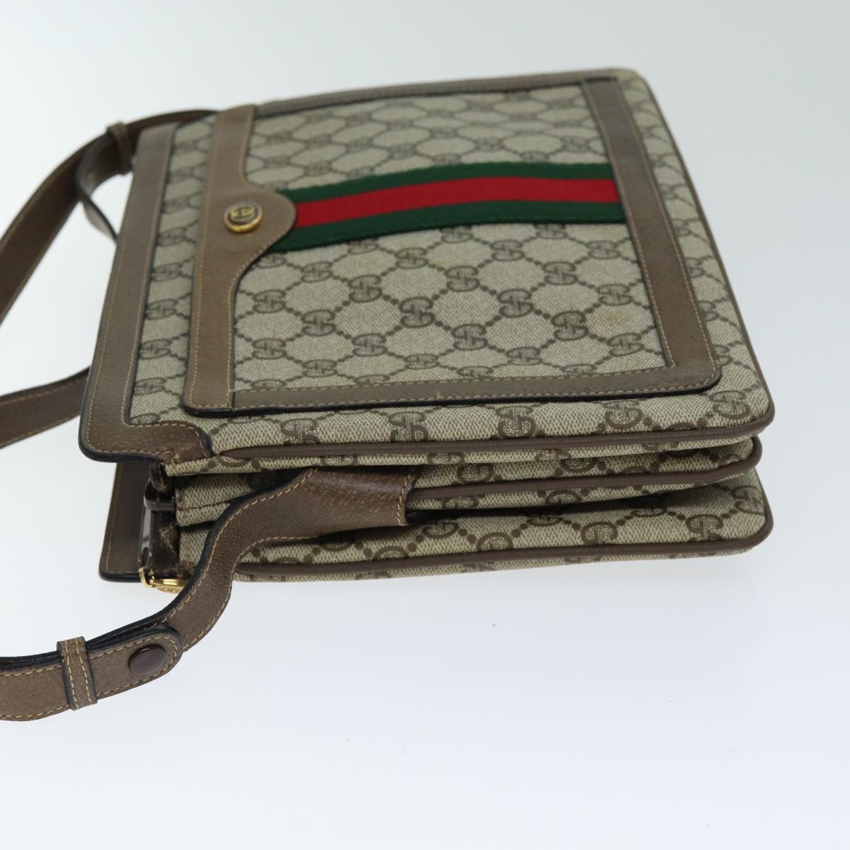 GUCCI GG Supreme Shoulder Bag PVC Leather Beige 14 02 013 79589