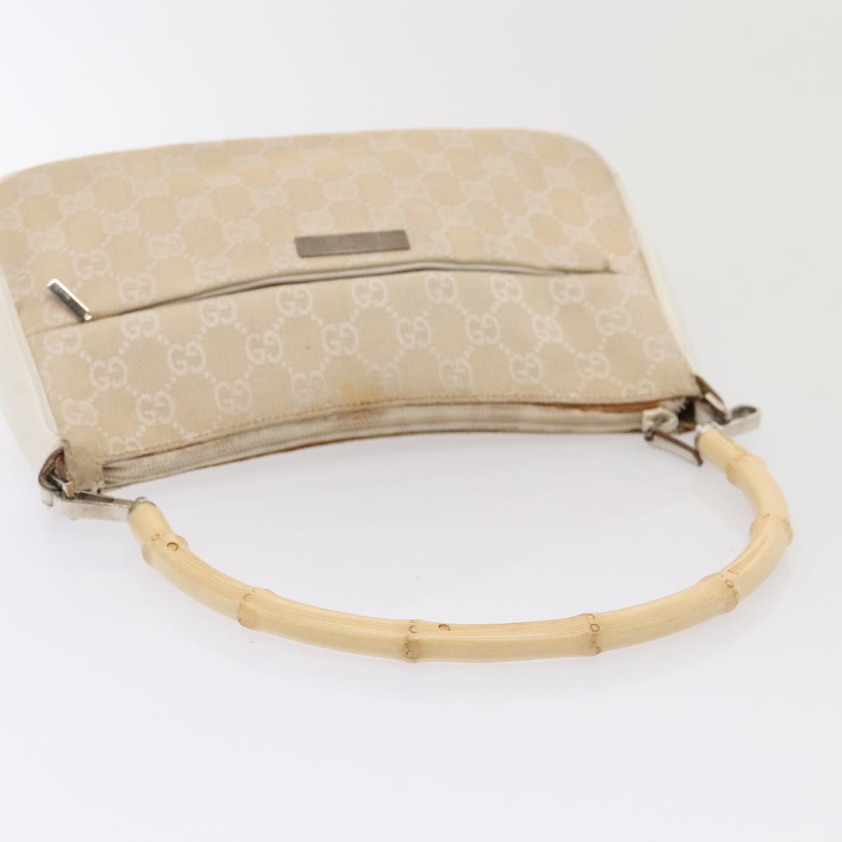 GUCCI Bamboo GG Canvas Hand Bag Beige 001 3865 79596
