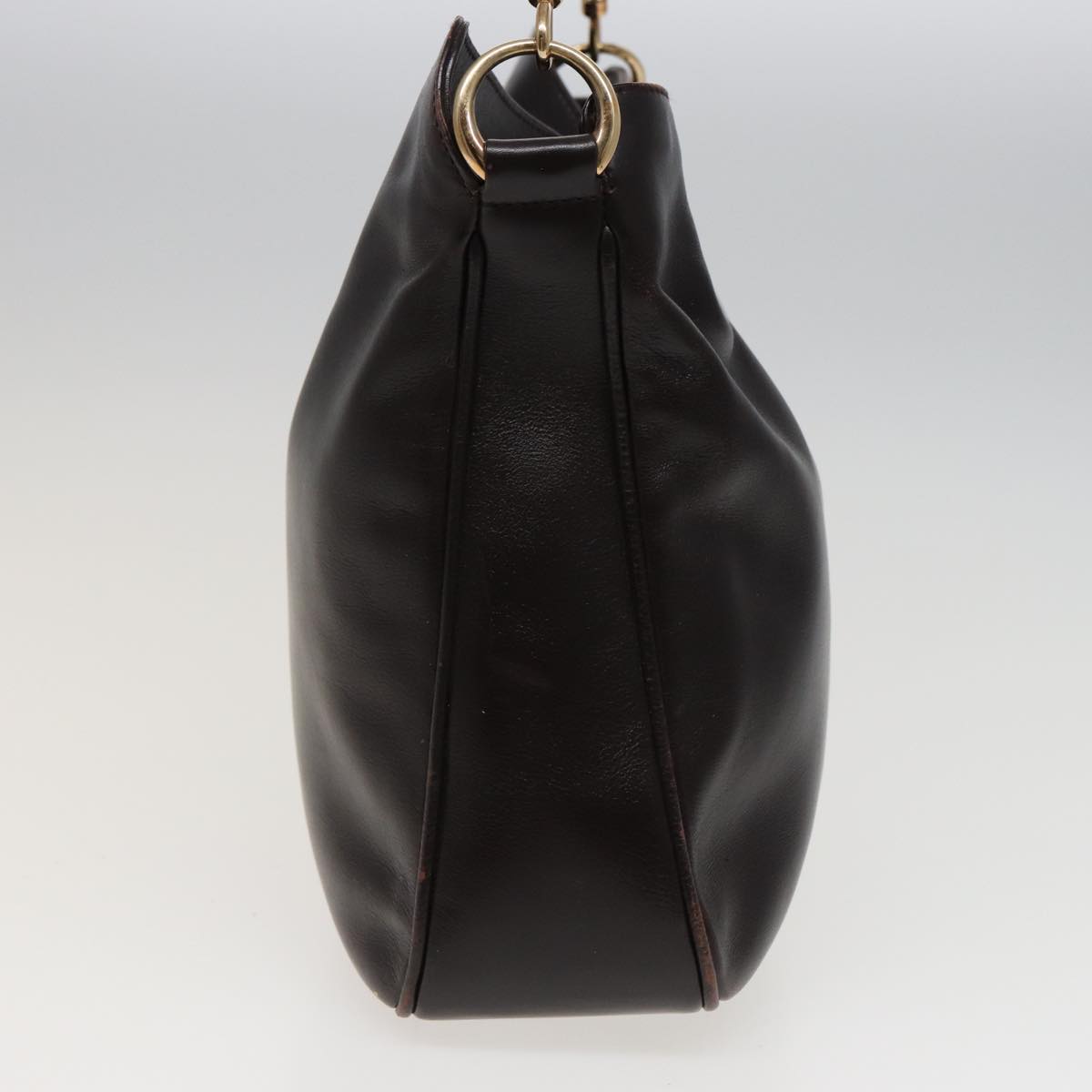 GUCCI Bamboo Hand Bag Leather 2way Brown 001 1705 1638 79613