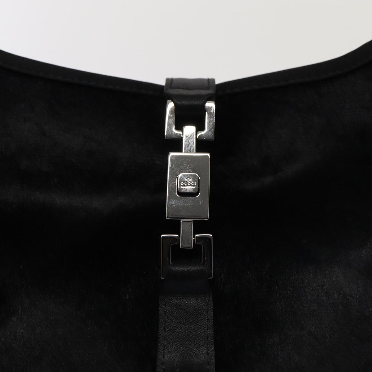 GUCCI Jackie Mini bag Hand Bag Satin Black 005 0775 79699