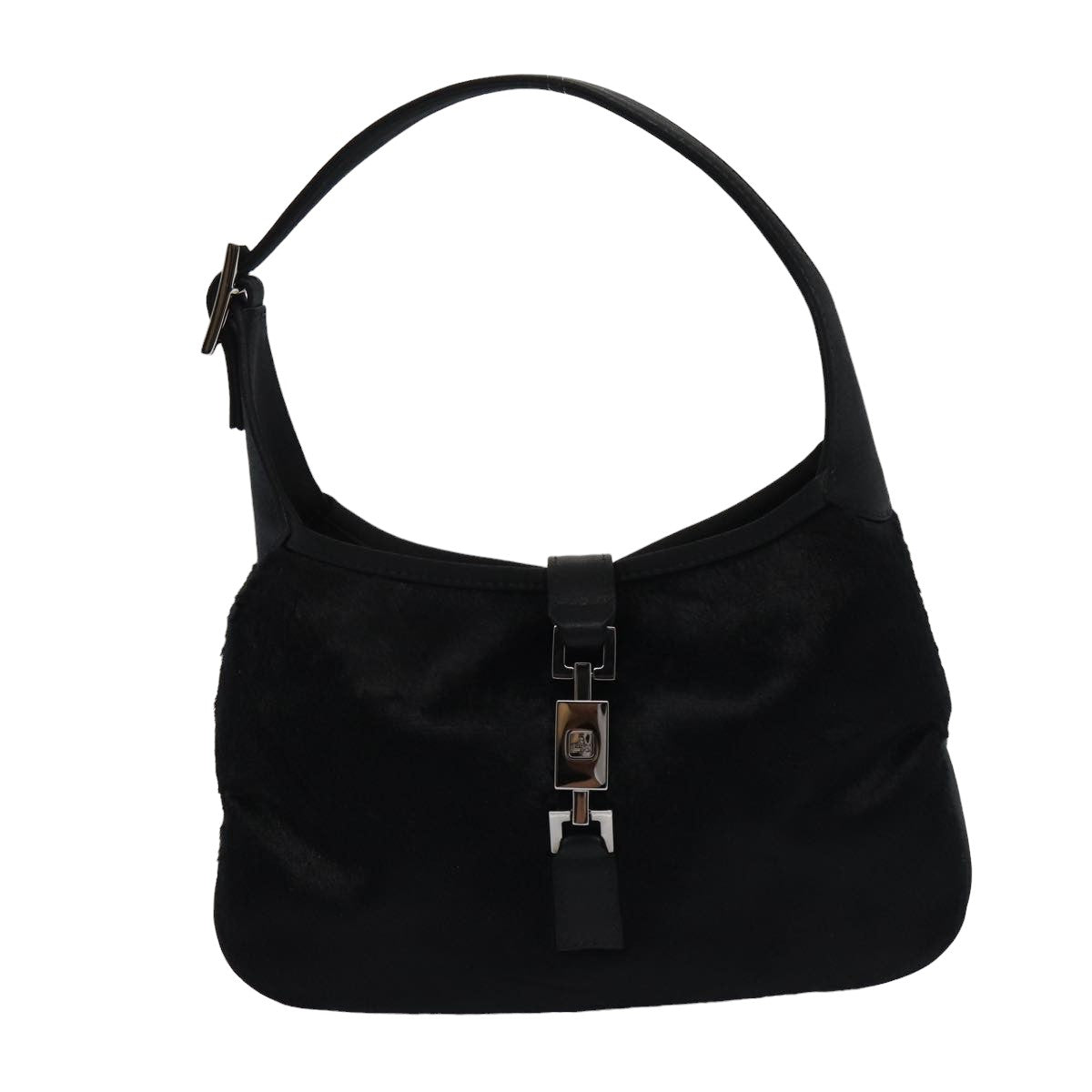 GUCCI Jackie Mini bag Hand Bag Satin Black 005 0775 79699