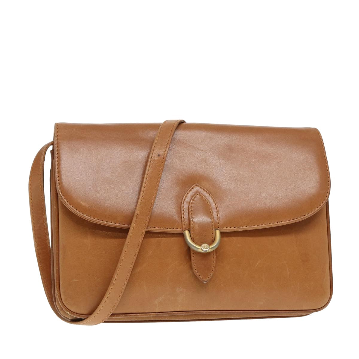 GUCCI Shoulder Bag Leather Brown 79733
