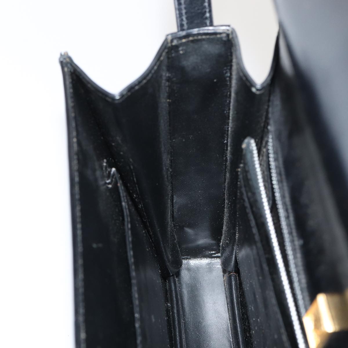 GUCCI Hand Bag Leather Black 79763