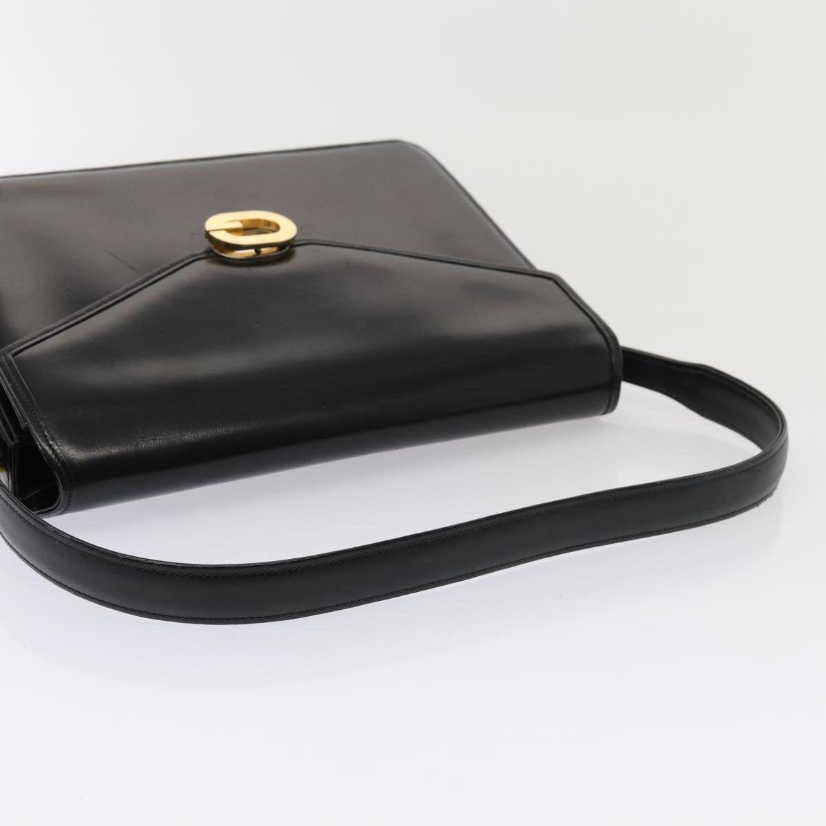 GUCCI Hand Bag Leather Black 79763