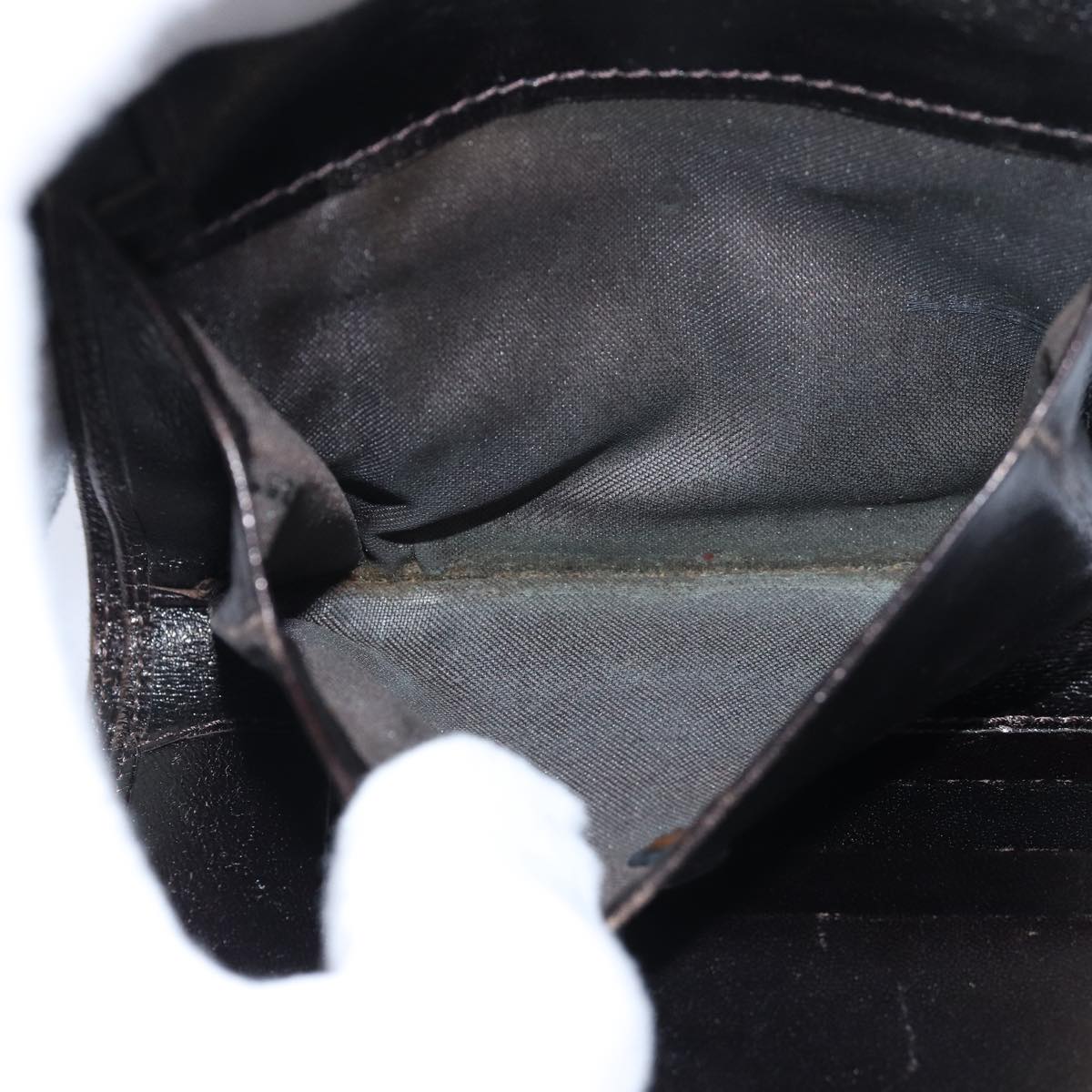 FENDI Zucca Canvas Wallet Black Brown 79791