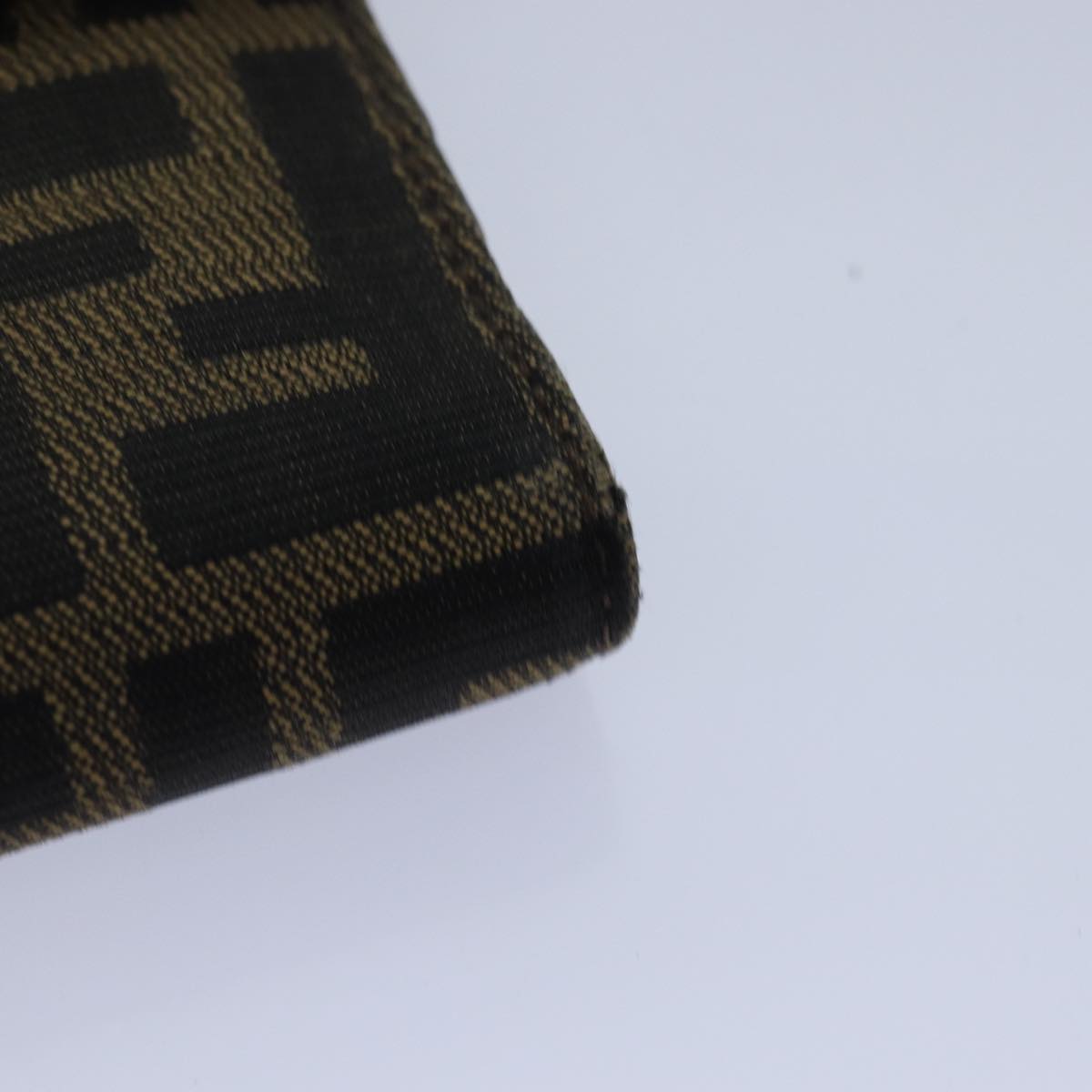 FENDI Zucca Canvas Wallet Black Brown 79791