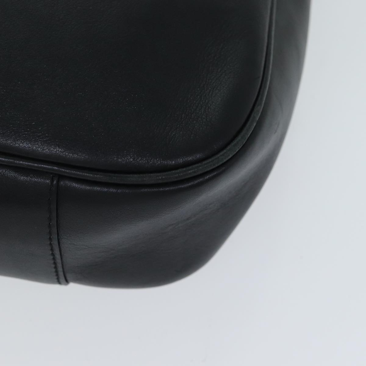 GUCCI Bamboo Hand Bag Leather 2way Black 79903