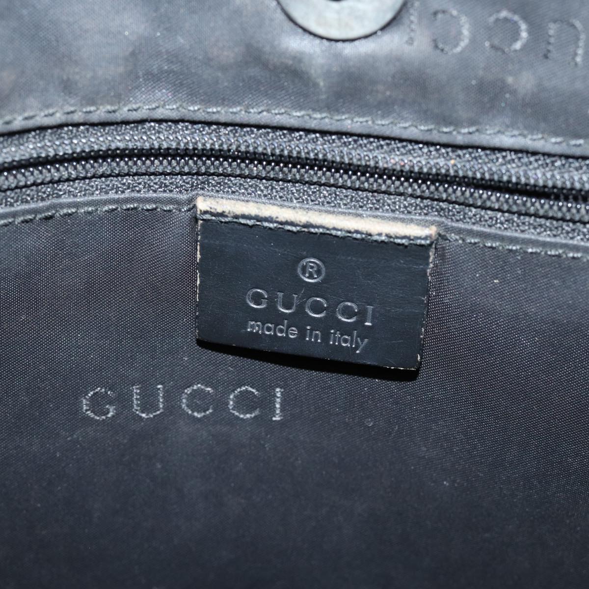 GUCCI Shoulder Bag Leather Black 001 3297 79909