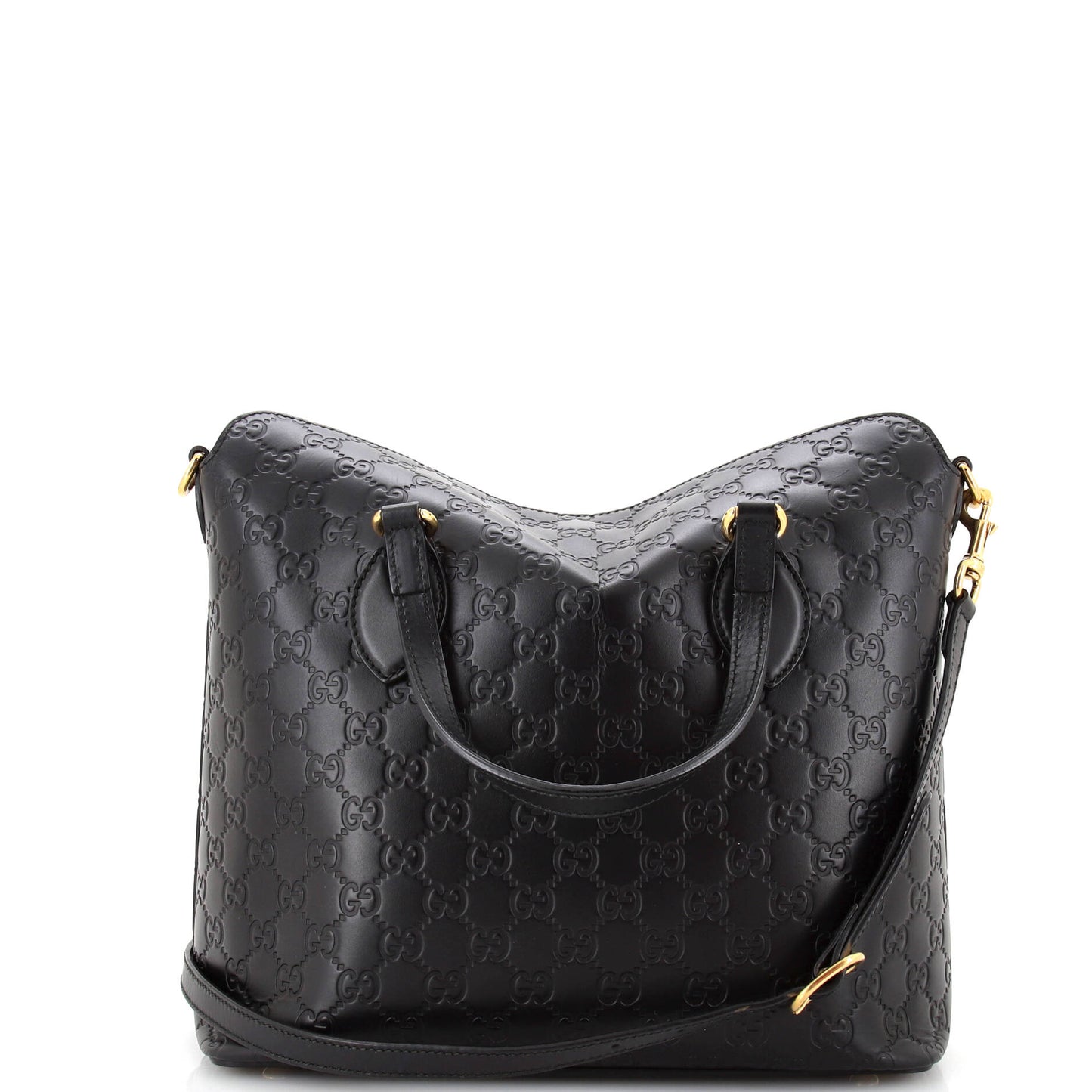 Signature Fold Over Tote Guccissima Leather Medium