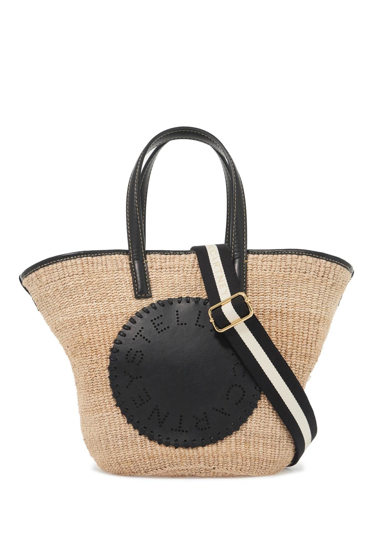 Stella Mccartney Raffia Shoulder Bag With Logo. Women
