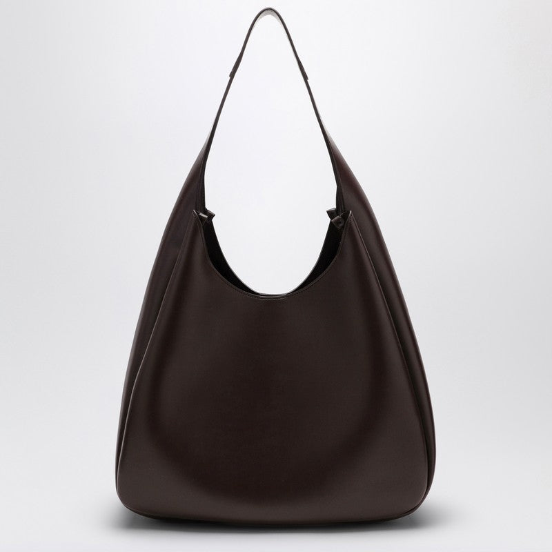 Stella Mccartney Black Leather Hobo Bag With Logo Women