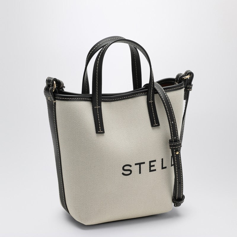 Stella Mccartney ÃƒÆ’Ã¢â‚¬Â°cru Cotton Blend Canvas Tote Bag With Logo Women