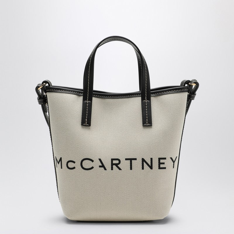 Stella Mccartney ÃƒÆ’Ã¢â‚¬Â°cru Cotton Blend Canvas Tote Bag With Logo Women
