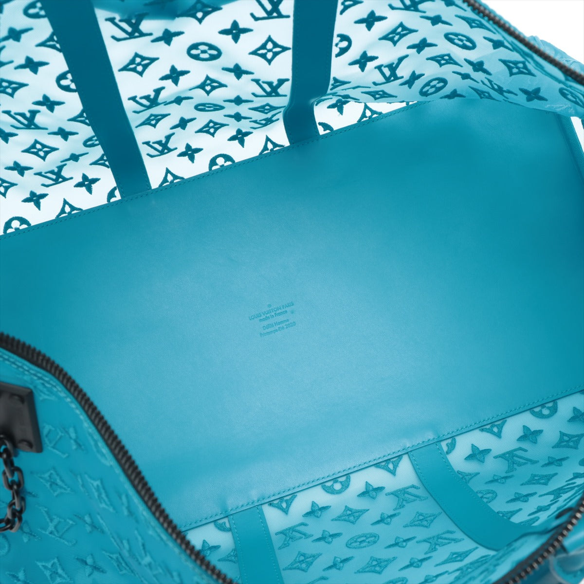 Louis Vuitton Keepall Ultra Limited Edition Triangle Monogram Mesh 50 Turquoise