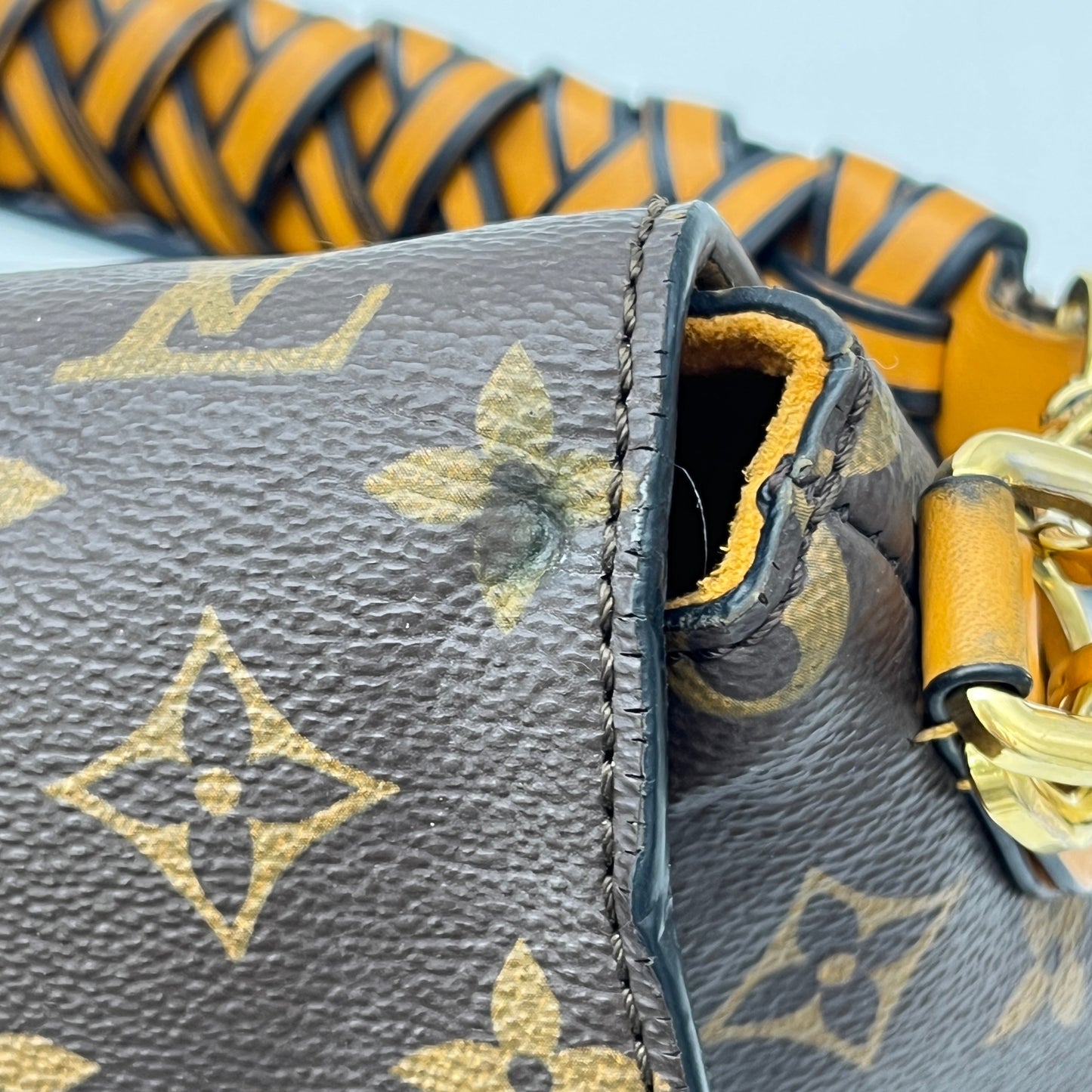 Louis Vuitton Beaubourg Monogram Canvas Handbag Brown Medium