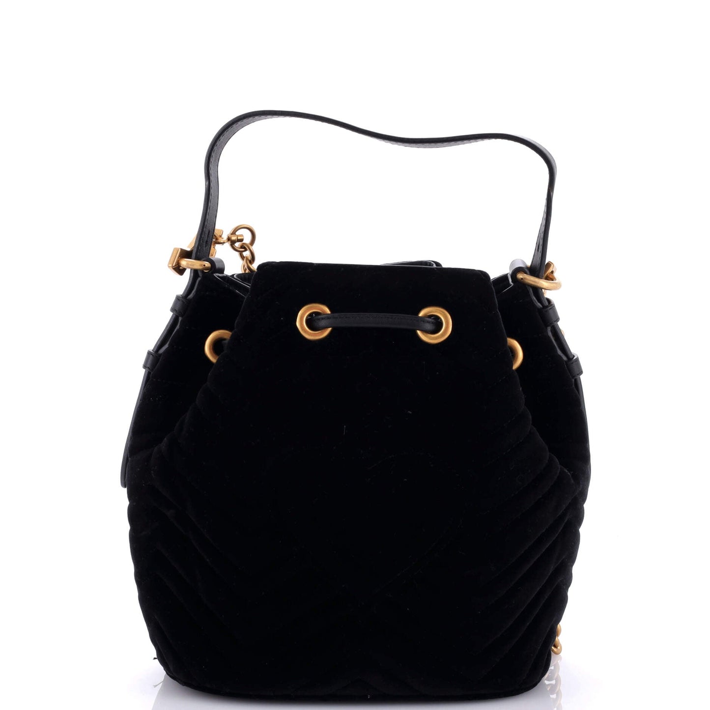 GG Marmont Bucket Bag Matelasse Velvet Small