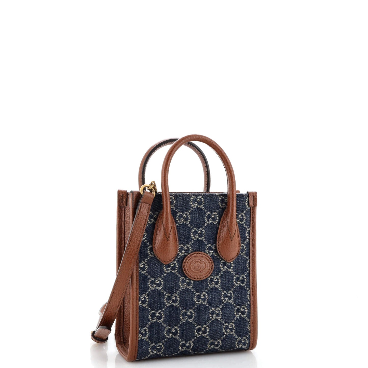 Interlocking G Patch Tote GG Denim Mini