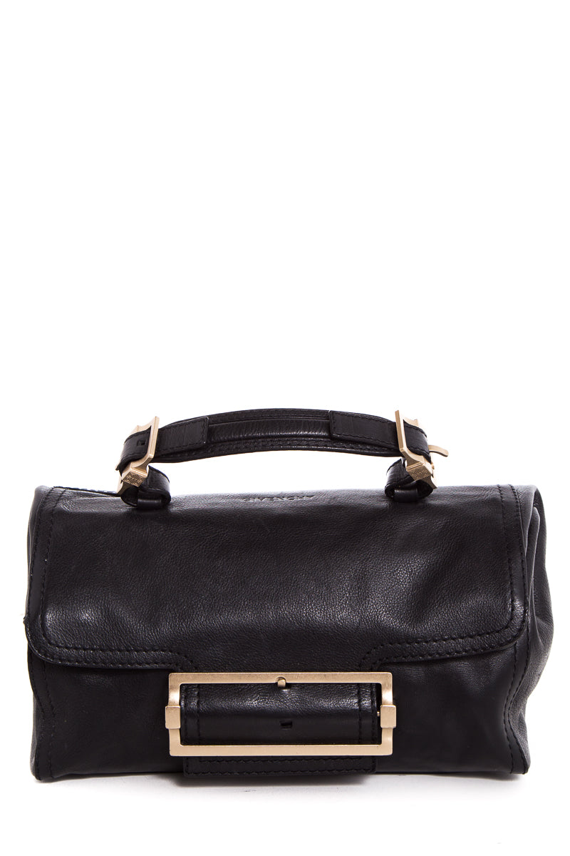 Givenchy Black Leather Buckle Handbag