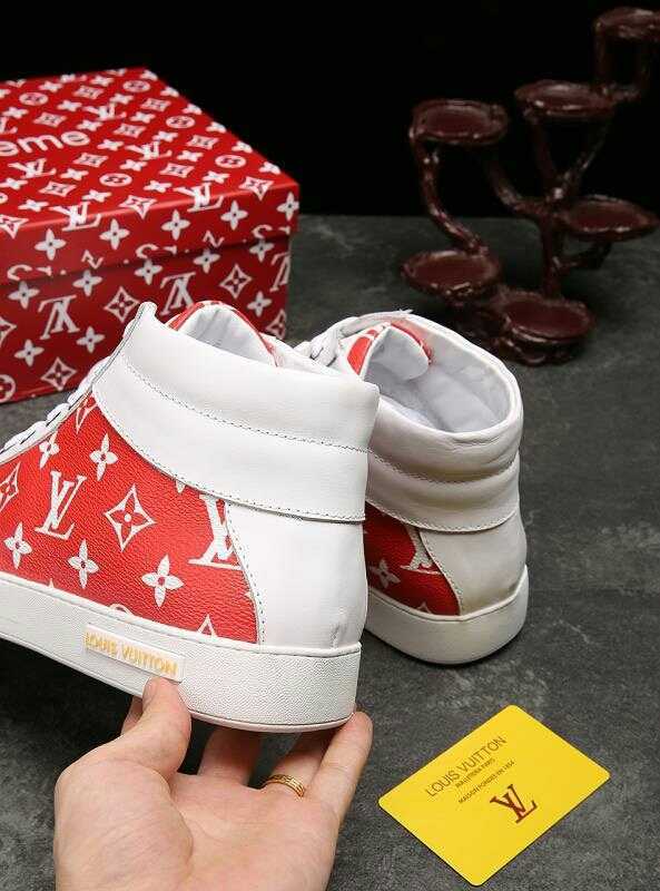 GLM - LUV HIgh Top White Red Sneaker