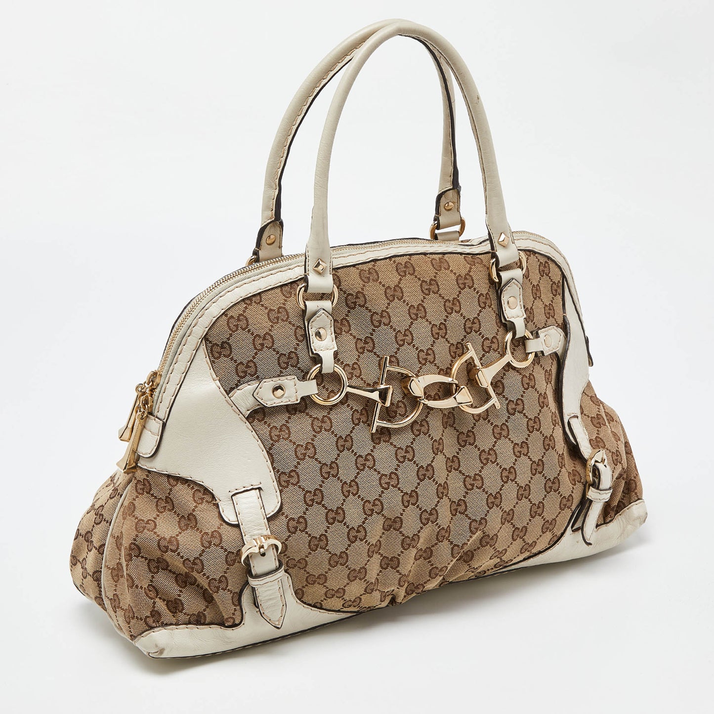 Gucci /offGg Canvas And Leather Bag