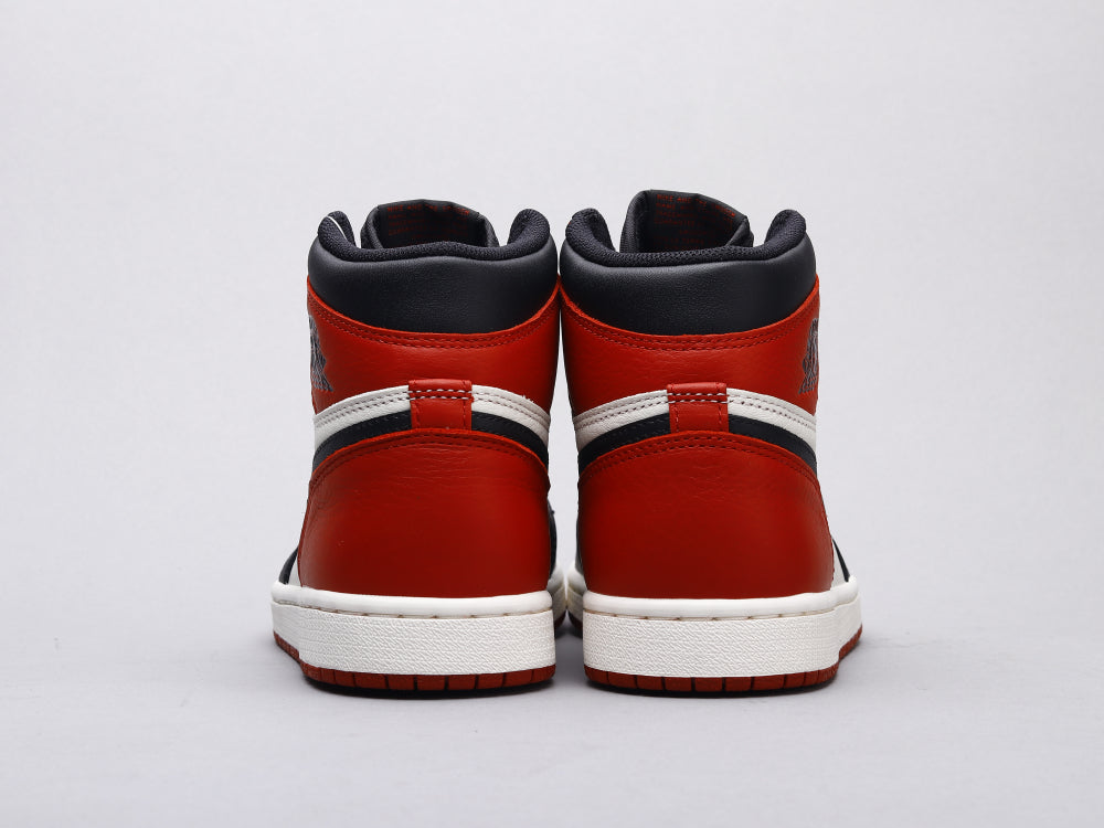 GLM - AJ1 black red toe