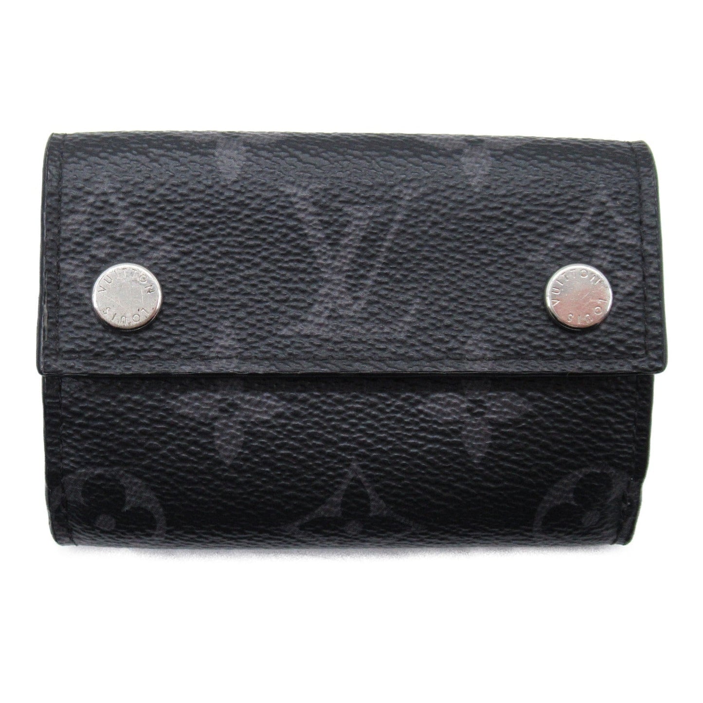 Louis Vuitton Dialovery Compact Wallet Three Fold Wallet Wallet PVC Coated Canvas Monogram Clippers   Black M67630