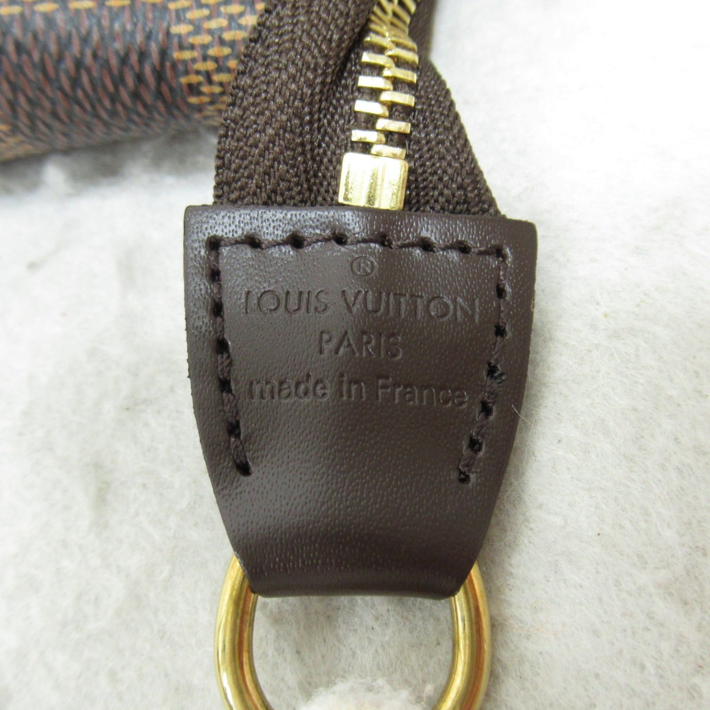 Louis Vuitton Mini Pochette Accessoires Damier Accessoires Pochette Bag PVC  Linen Damiere  Black N58009