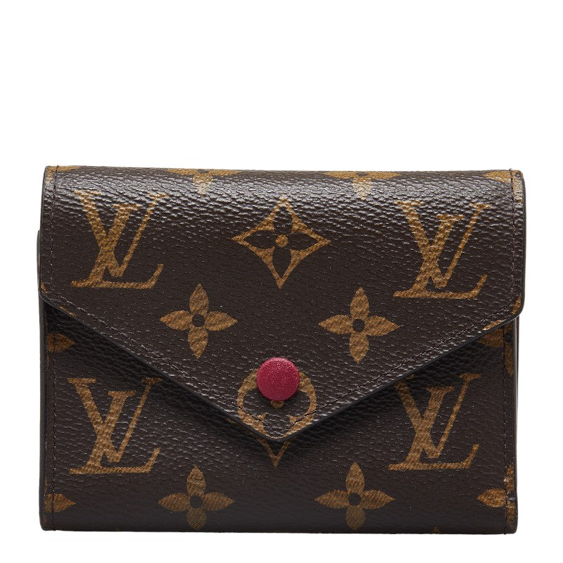 Louis Vuitton Monogram Portefolio Victoria Three Fold Wallet M41938 Brown Fushas PVC  Louis Vuitton
