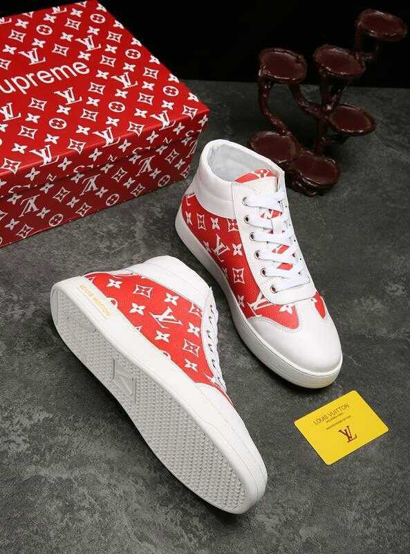 GLM - LUV HIgh Top White Red Sneaker