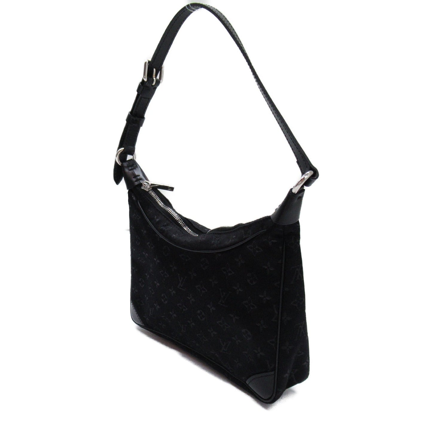 Louis Vuitton Little Bronze Accessories Bag PVC ted Canvas Monogram Satin  Black M92142