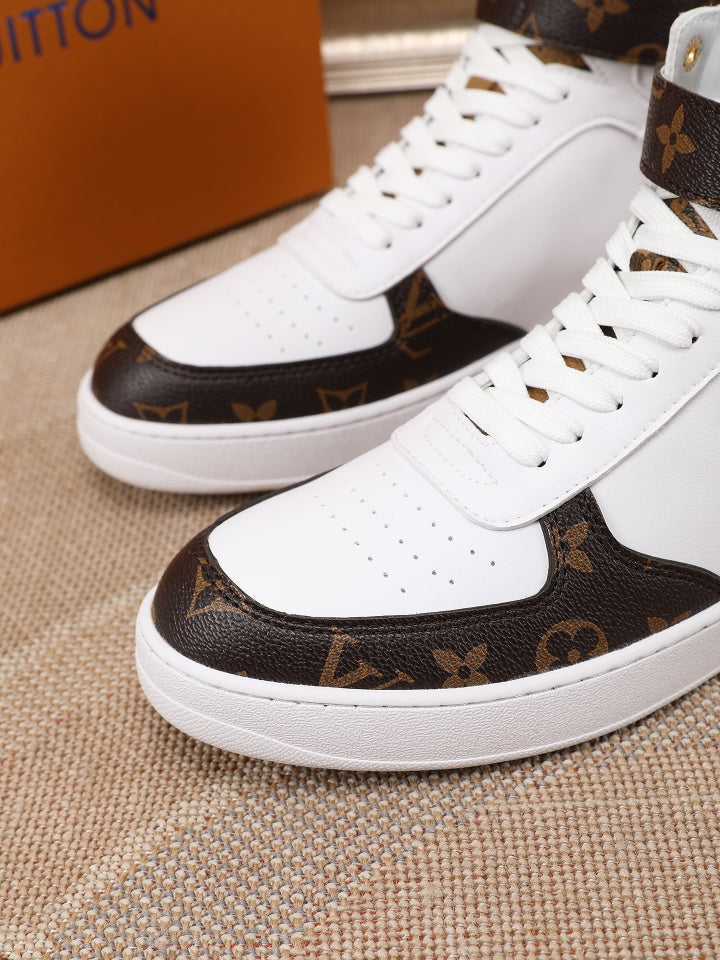GLM - LUV High Top White Brown Sneaker