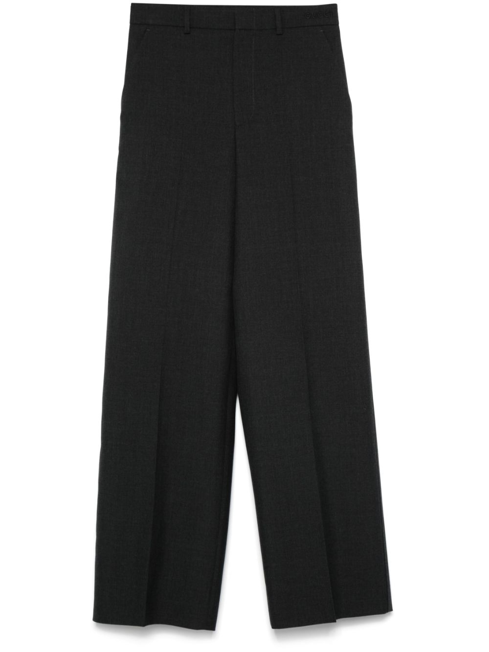 GUCCI High-Waisted Wool Trousers with Tailored Wide Leg