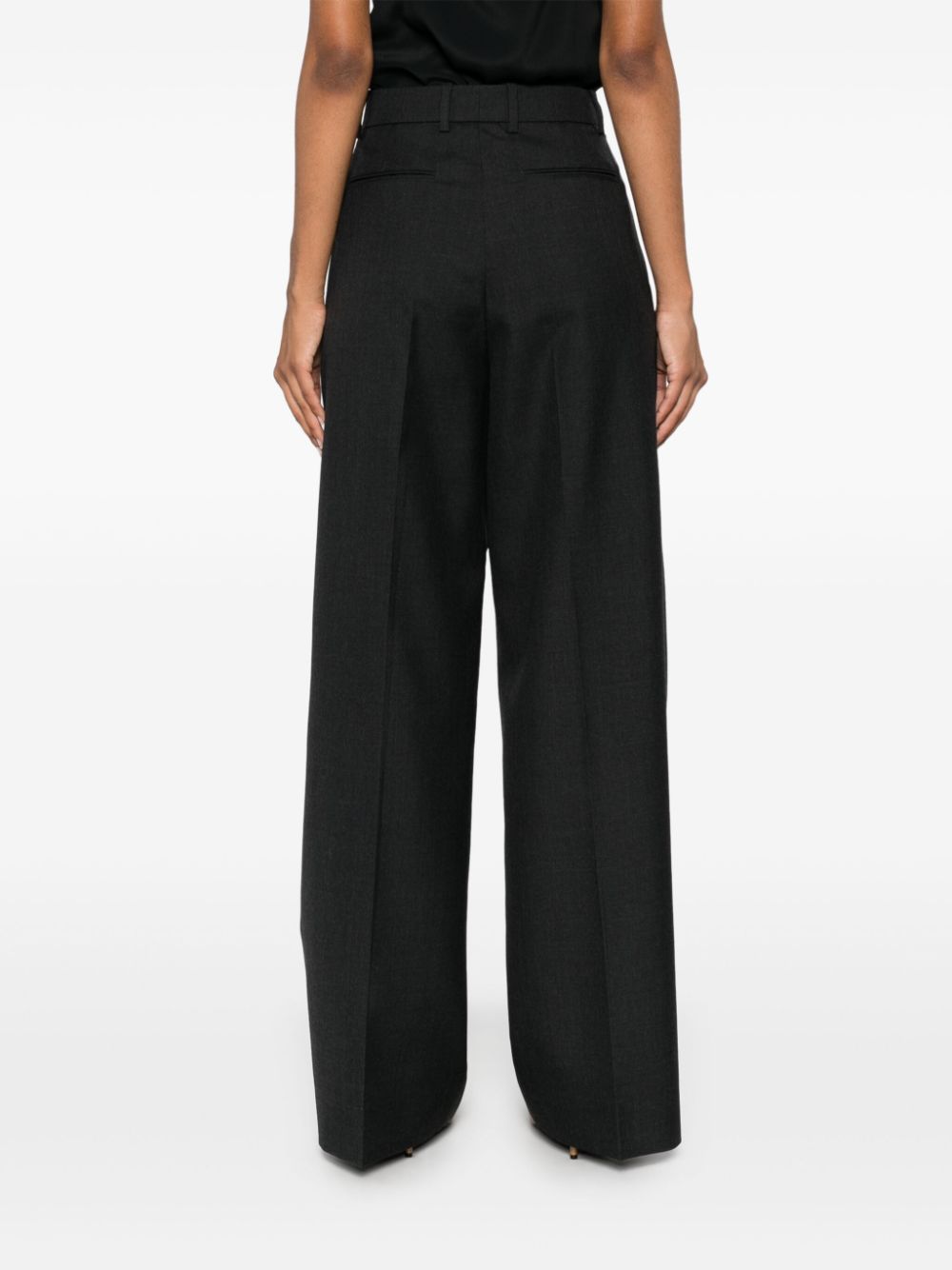 GUCCI High-Waisted Wool Trousers with Tailored Wide Leg