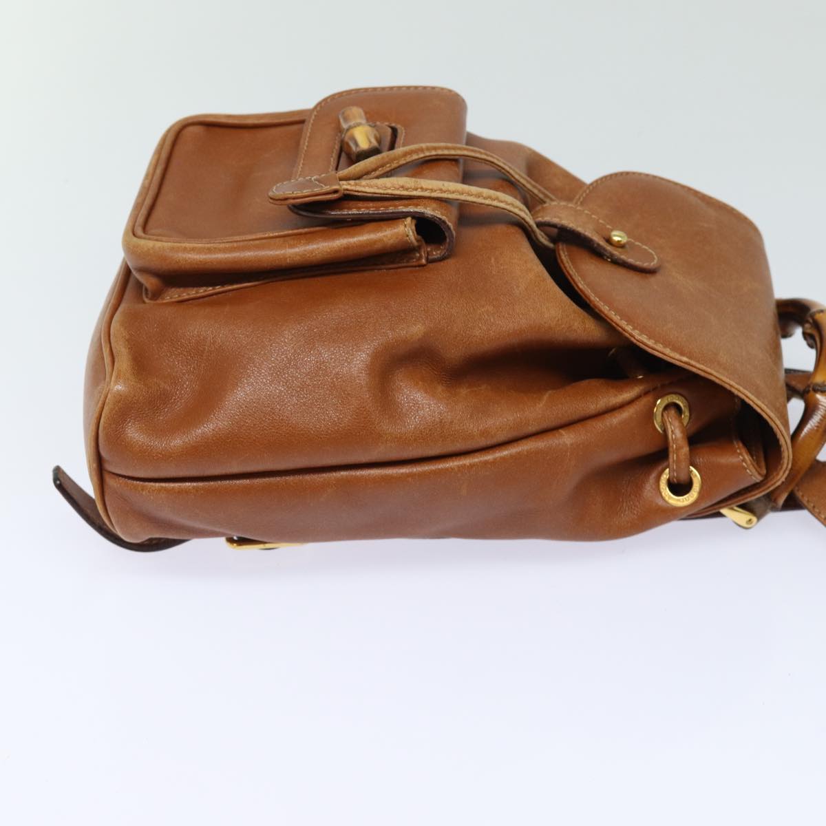GUCCI Bamboo Backpack Leather Brown 003 1705 0030 80071