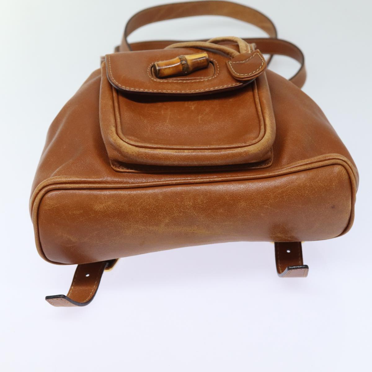 GUCCI Bamboo Backpack Leather Brown 003 1705 0030 80071