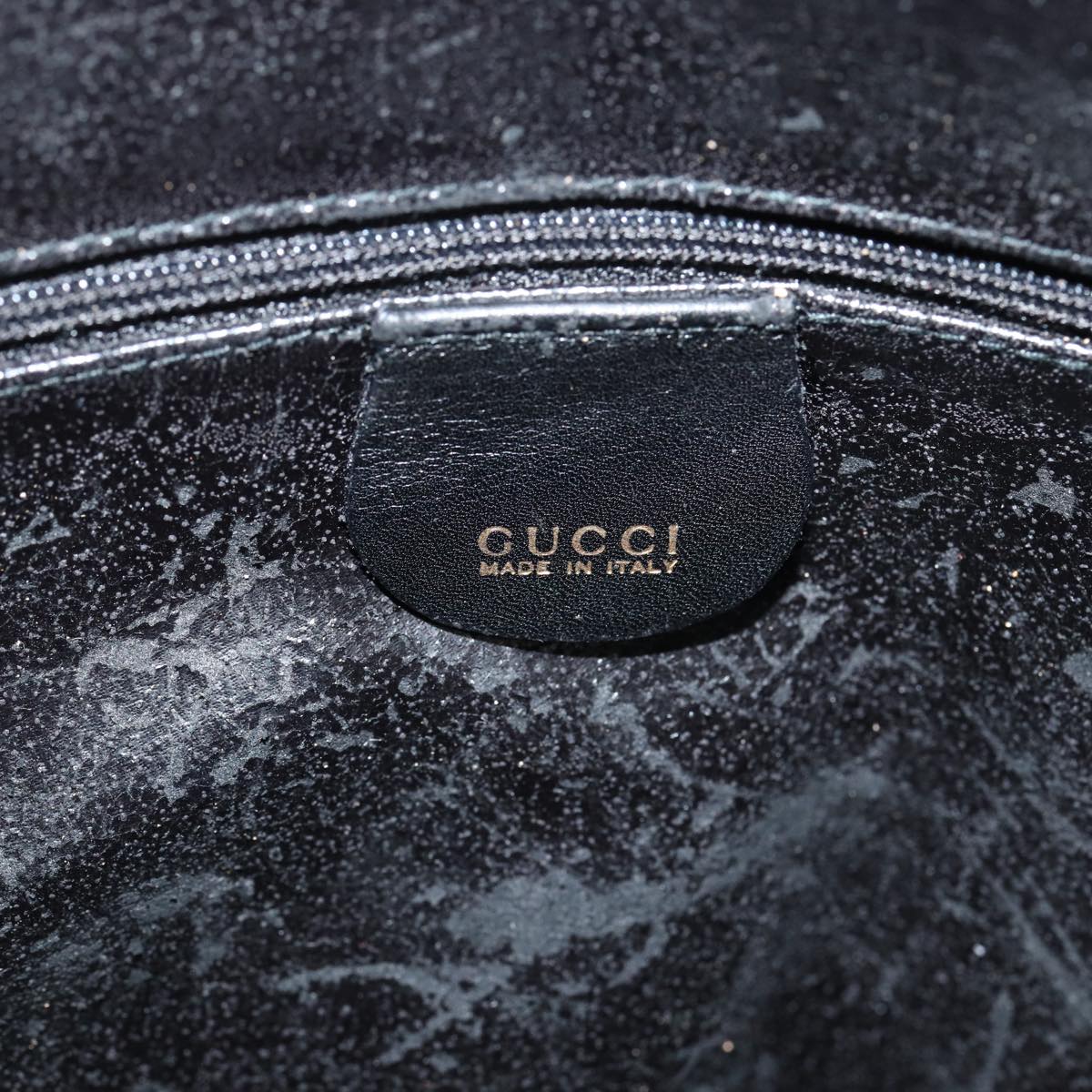 GUCCI Bamboo Hand Bag Leather 2way Black 000 122 0290 80072