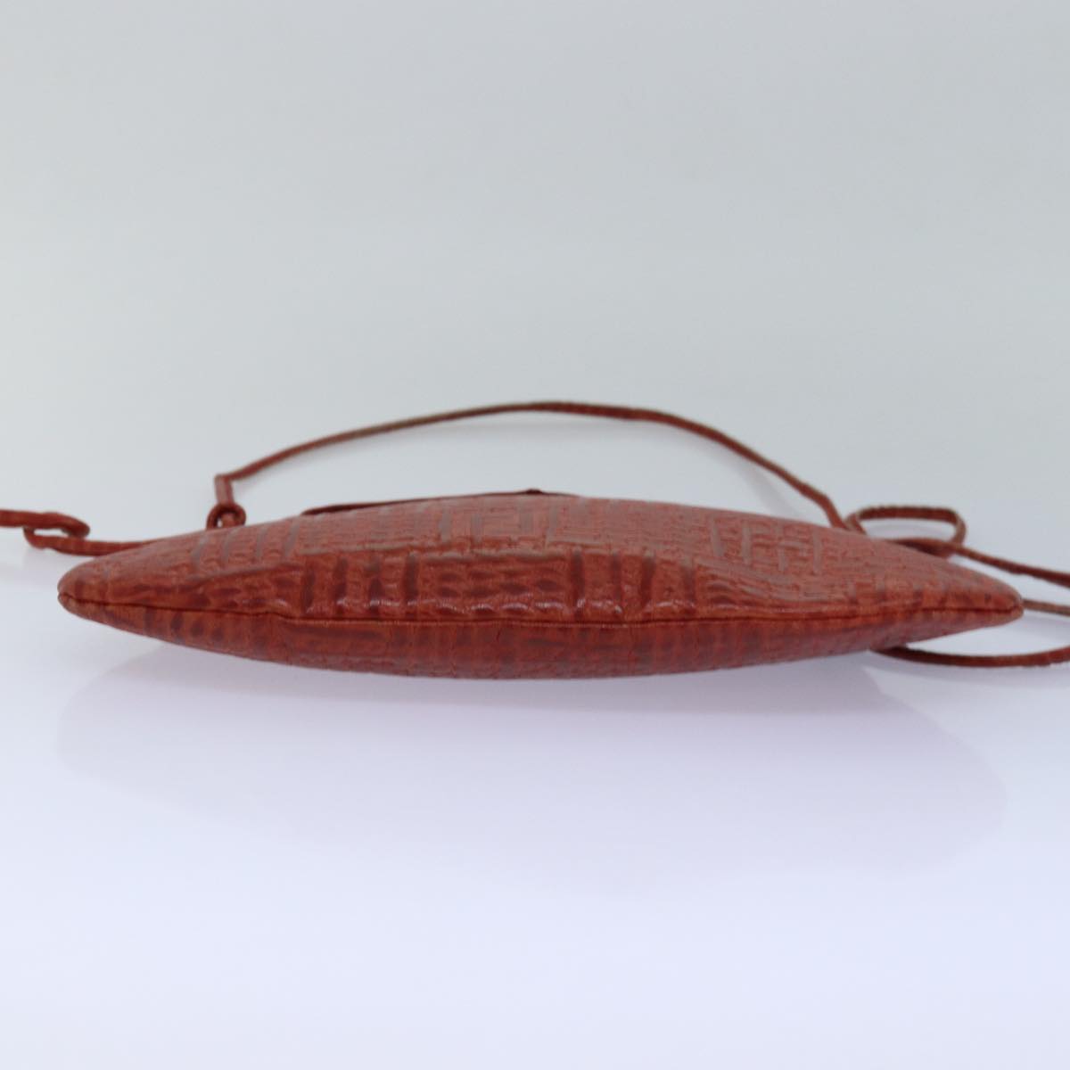 FENDI Shoulder Bag Leather Red 80075