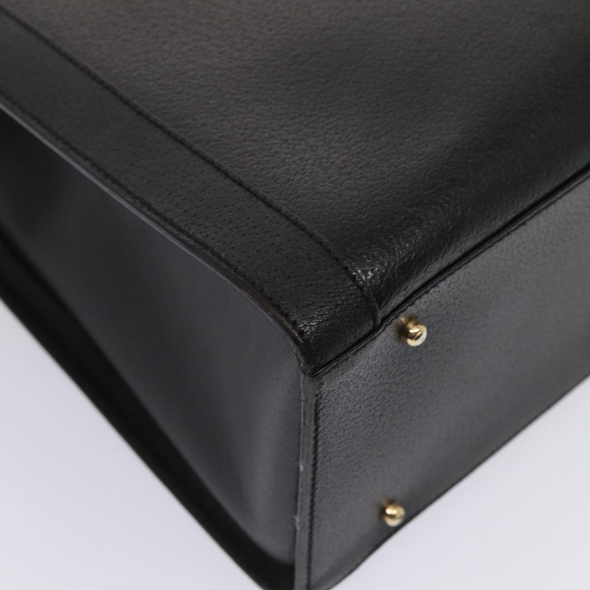 GUCCI Bamboo Hand Bag Leather Black 002 1186 0259 80116