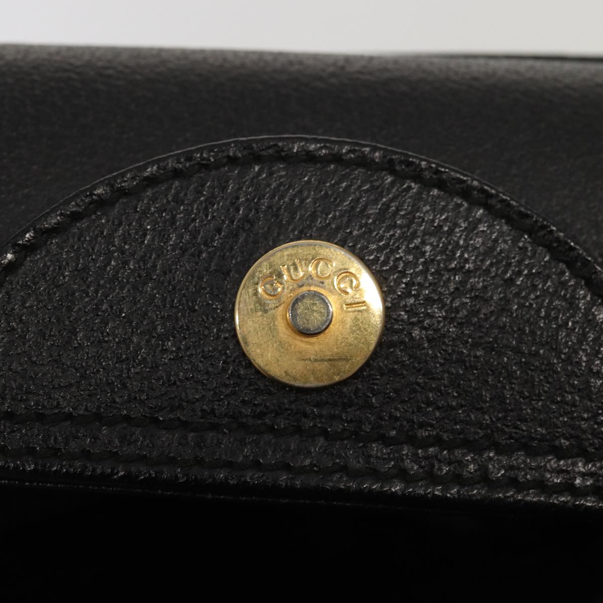 GUCCI Bamboo Hand Bag Leather Black 002 1186 0259 80116