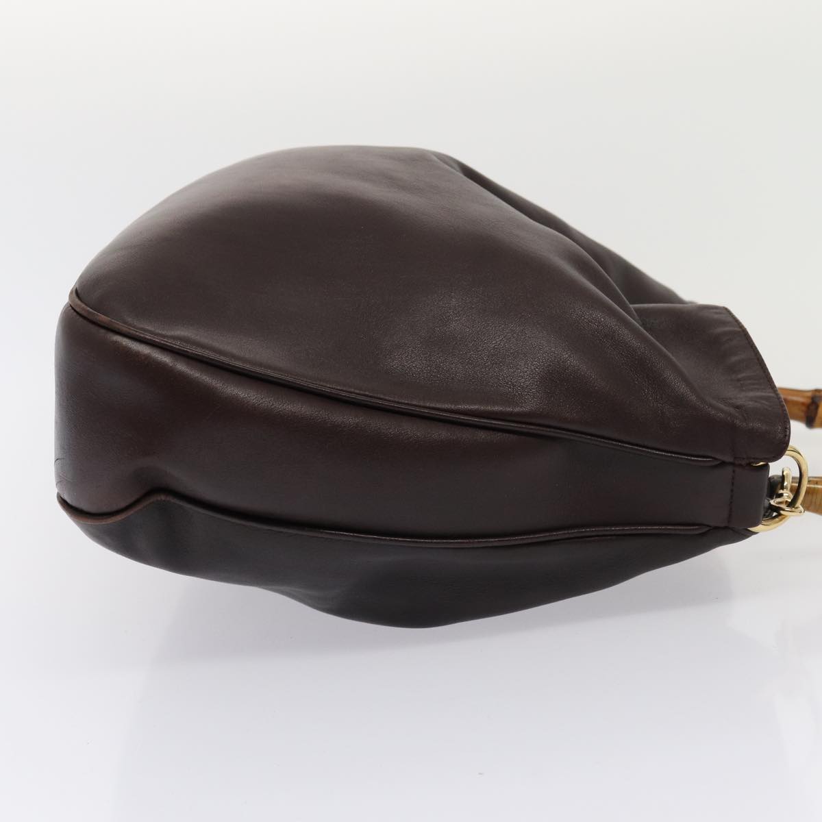 GUCCI Bamboo Shoulder Bag Leather 2way Brown 001 2123 1577 80117