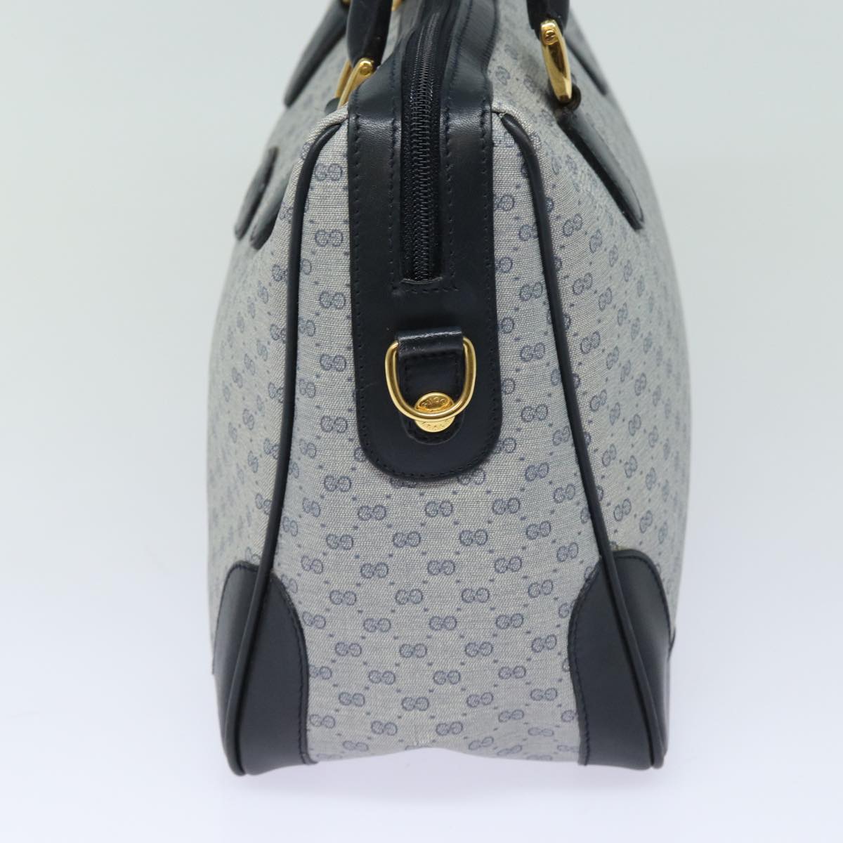 GUCCI Micro GG Supreme Hand Bag PVC 2way Navy 002 122 0033 80122