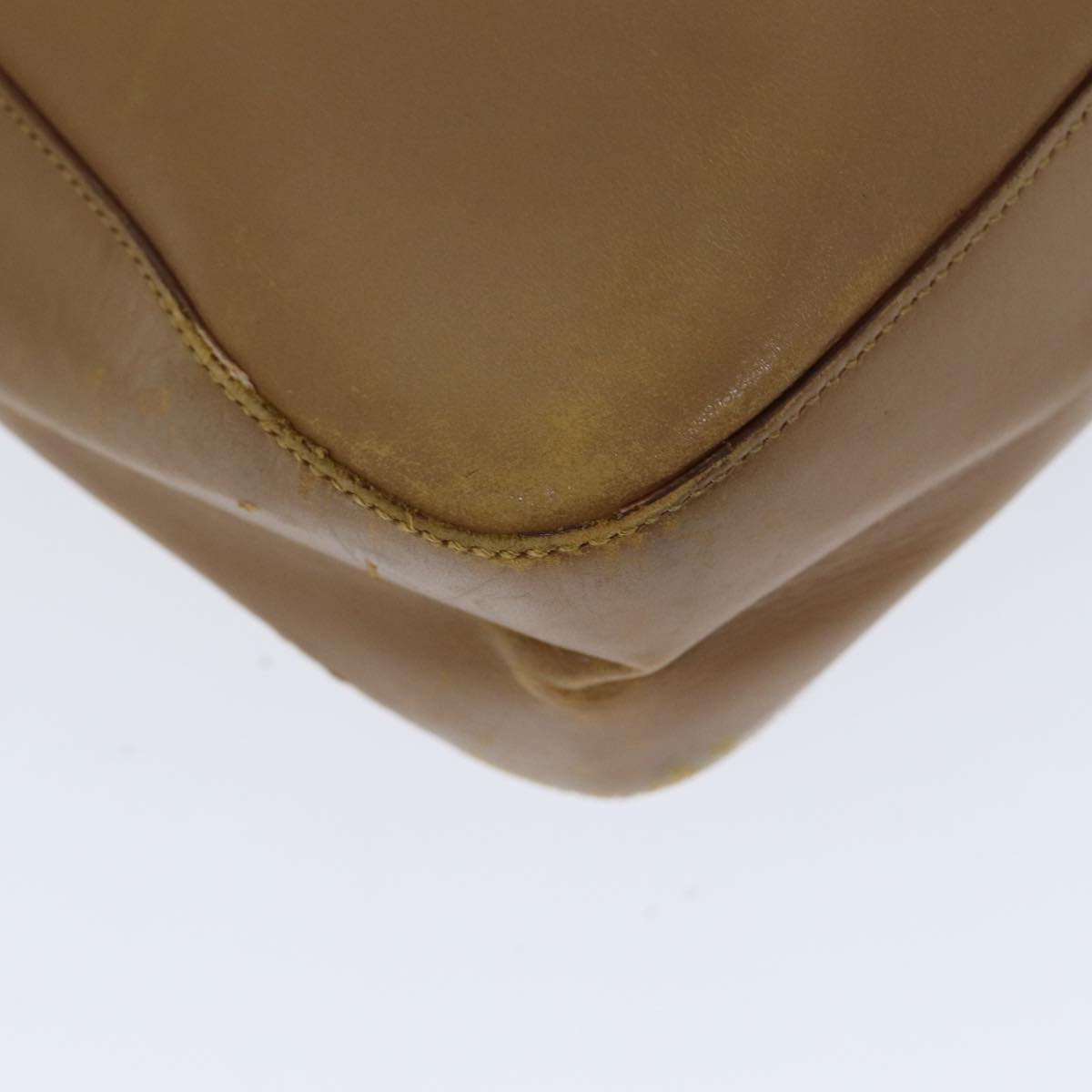 GUCCI Hand Bag Leather Beige 80175