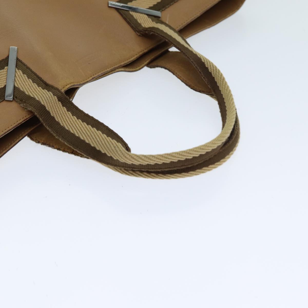 GUCCI Hand Bag Leather Beige 80175
