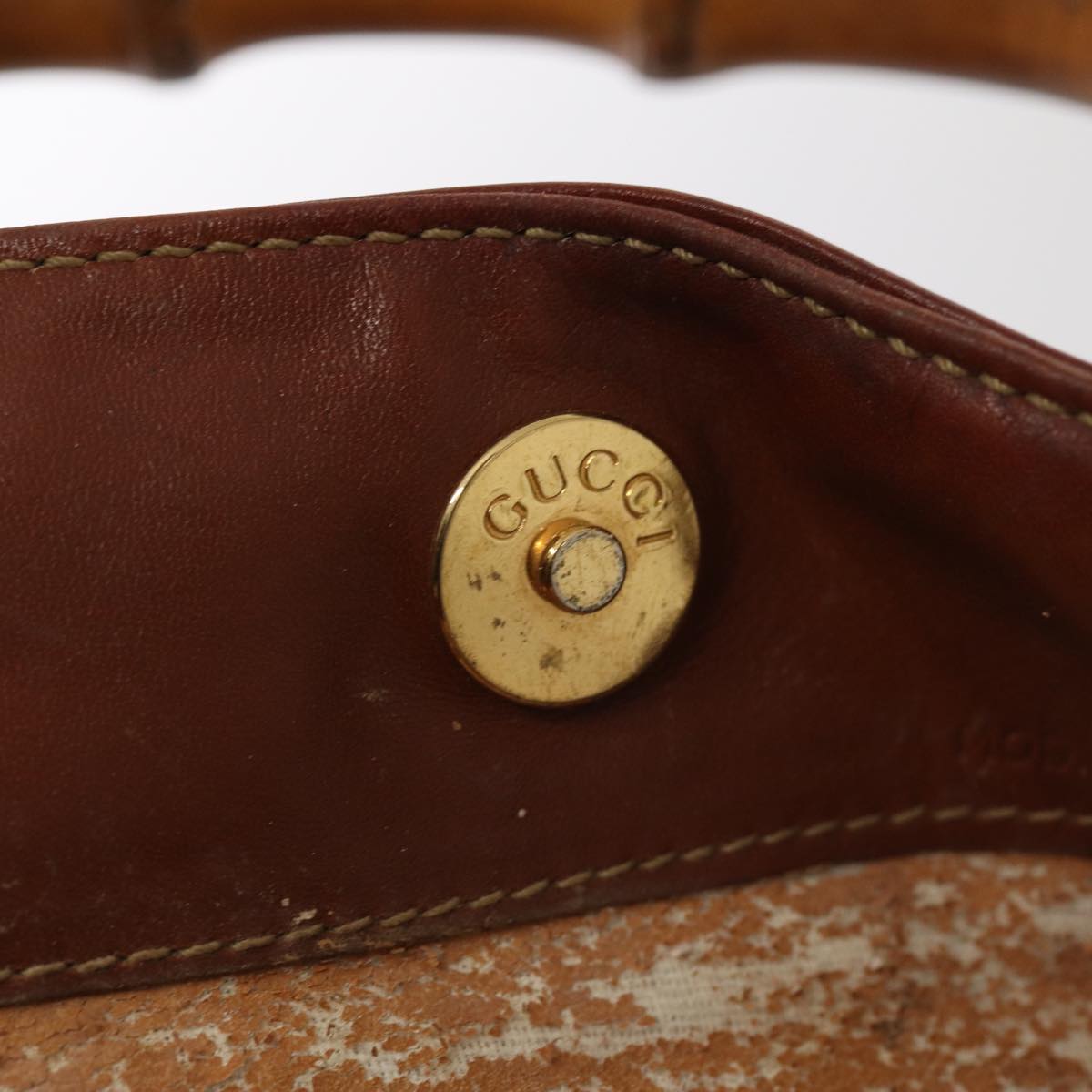 GUCCI Bamboo Shoulder Bag Leather Brown 001 1781 1577 80180