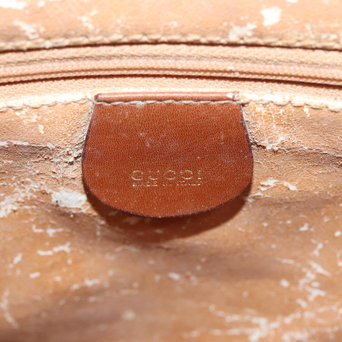 GUCCI Bamboo Shoulder Bag Leather Brown 001 1781 1577 80180