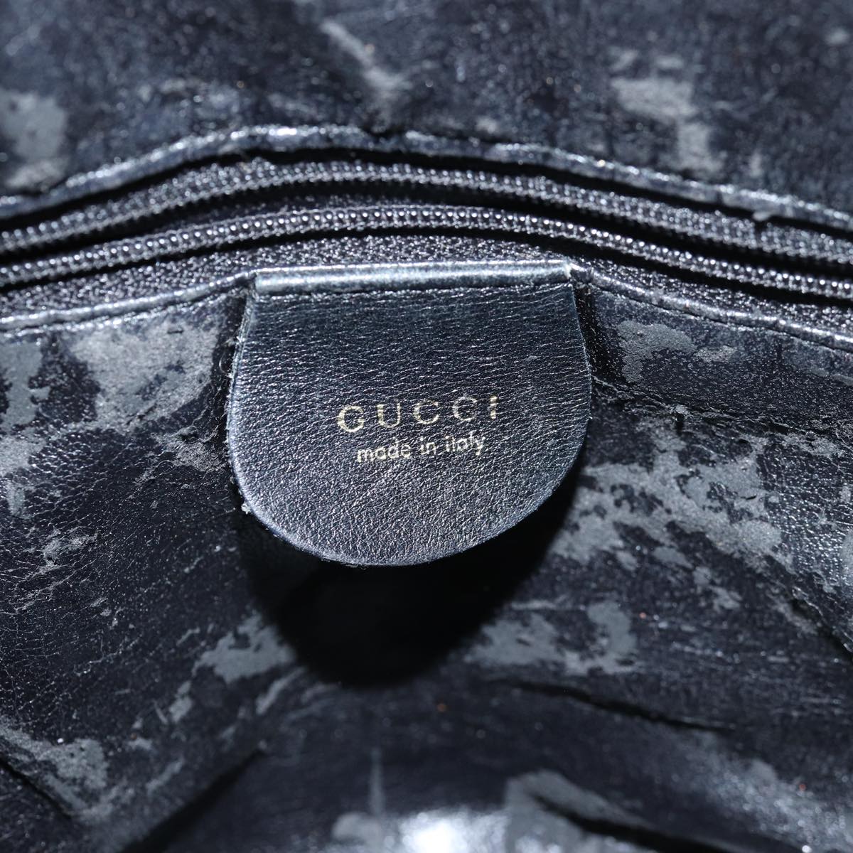 GUCCI Bamboo Shoulder Bag Leather Black 001 1638 200047 80194