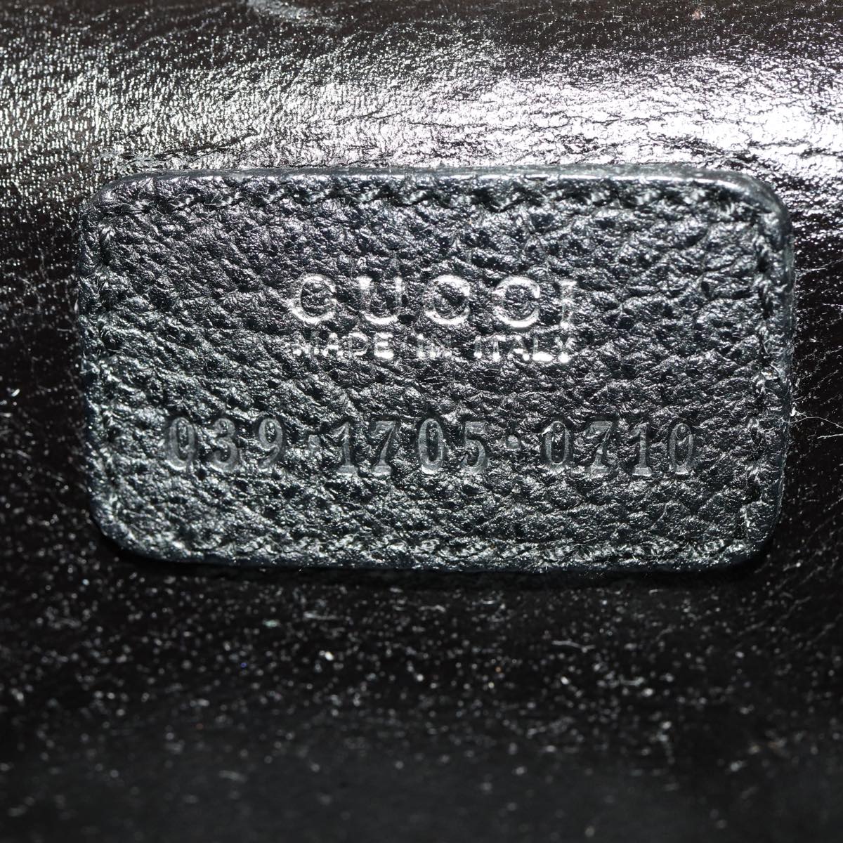 GUCCI Vanity Cosmetic Pouch Leather Black 80238
