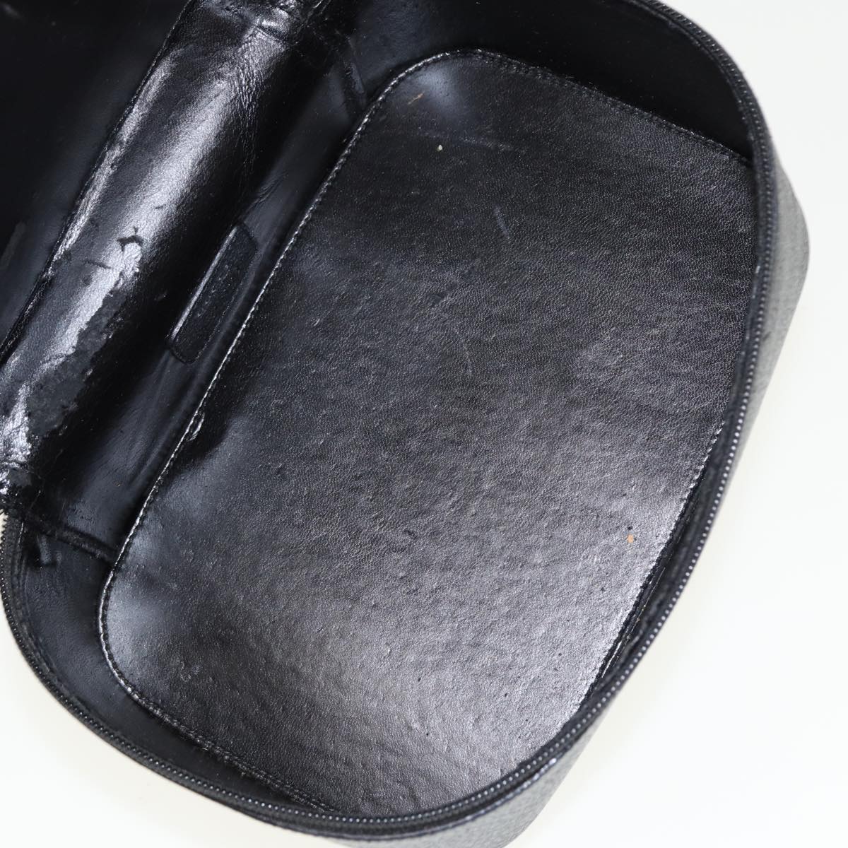 GUCCI Vanity Cosmetic Pouch Leather Black 80238