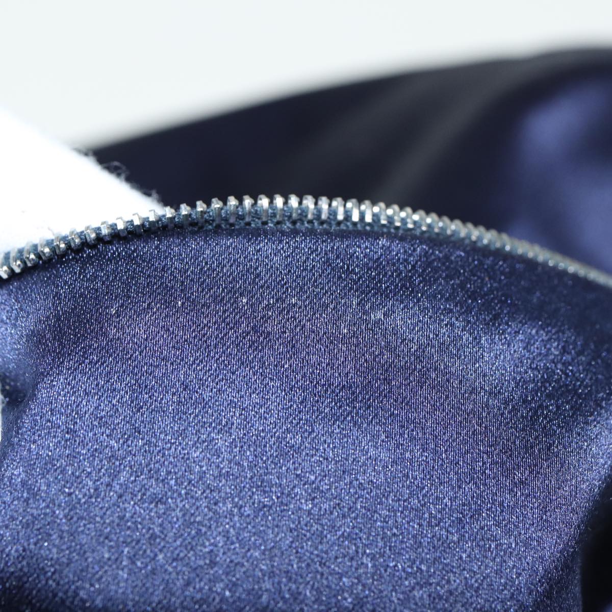 FENDI Zucchino Canvas Boston Bag Navy 80243